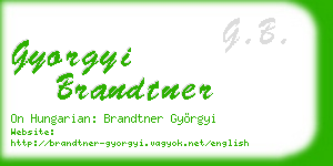 gyorgyi brandtner business card